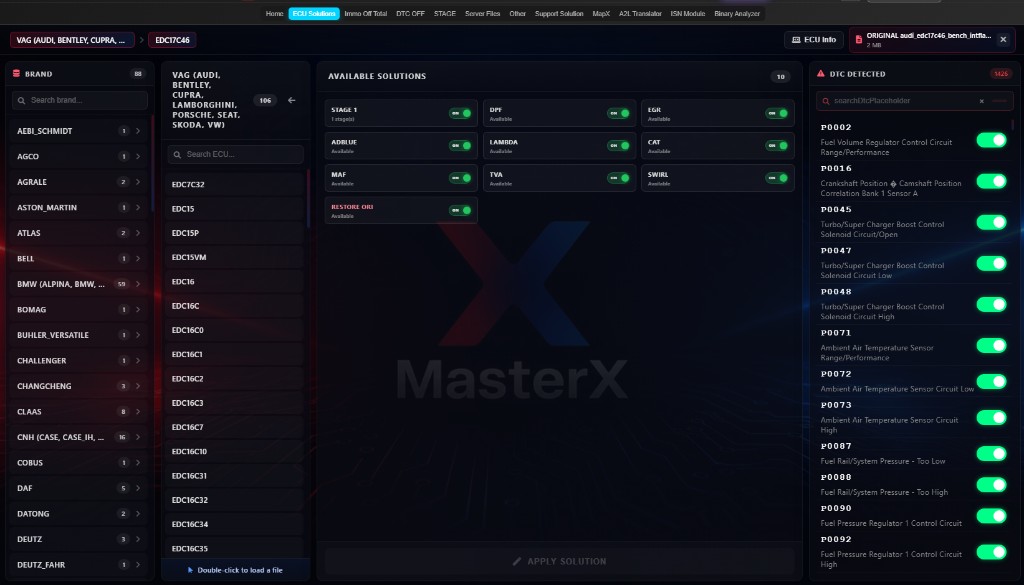 MasterX — ECU Solutions
